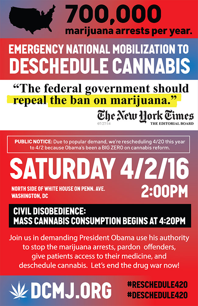 It's time to demand Obama reschedule cannabis!
